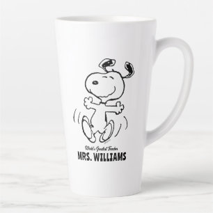 pinda's Snoopy Greatest Teacher Personalized Latte Mok