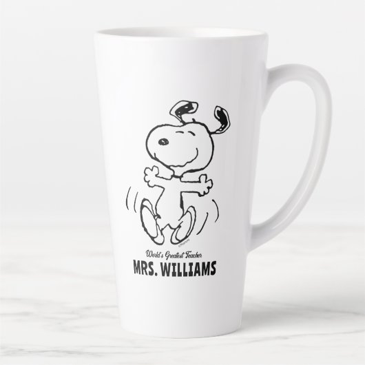 pinda's | Snoopy Greatest Teacher Personalized Latte Mok (Rechts)