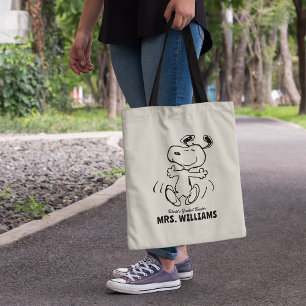 pinda's Snoopy Greatest Teacher Personalized Tote Bag