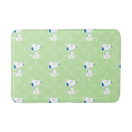pinda's | Snoopy Green Deco Dreams Patroon Badmat (Voorkant)