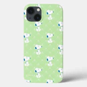 pinda's   Snoopy Green Deco Dreams Patroon iPhone 13 Hoesje