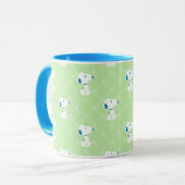 pinda's | Snoopy Green Deco Dreams Patroon Mok (Voorkant links)
