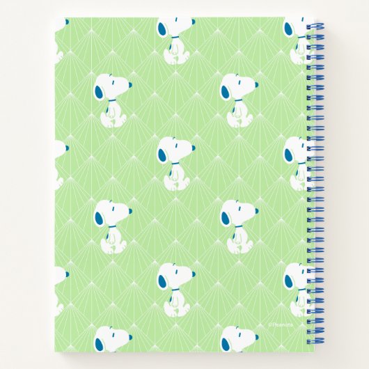 pinda's | Snoopy Green Deco Dreams Patroon Notitieboek (Achterkant)