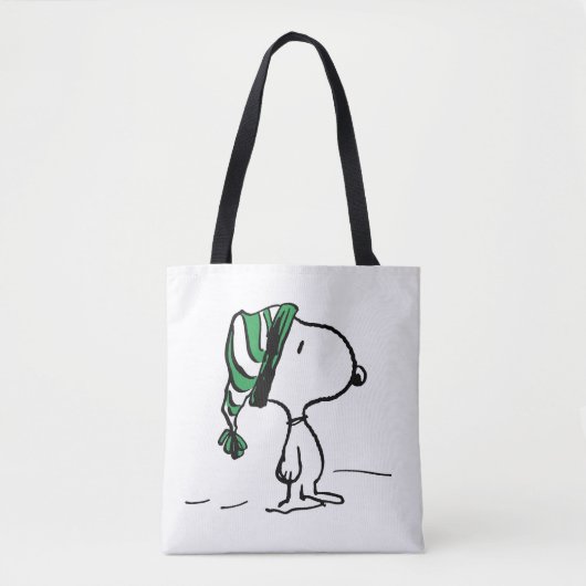 pinda's | Snoopy Green Snow Pet Draagtas (Voorkant)