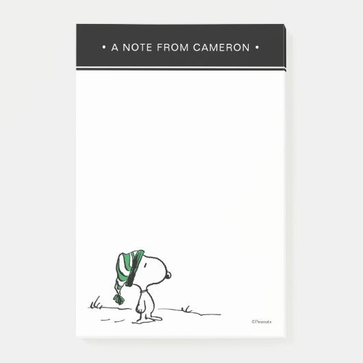 pinda's | Snoopy Green Snow Pet Post-it® Notes (Voorkant)