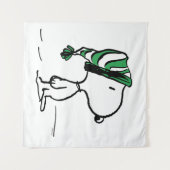pinda's | Snoopy Green Snow Pet Wandkleed (Voorkant (horizontaal))