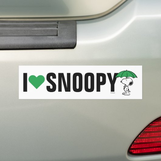 pinda's | Snoopy Green Umbrella Bumpersticker (Op auto)