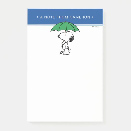 pinda's | Snoopy Green Umbrella Post-it® Notes (Voorkant)