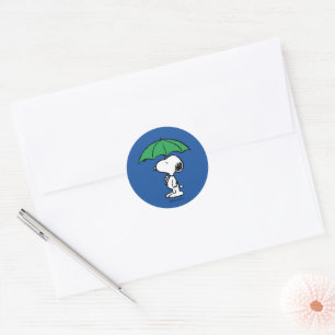 pinda's Snoopy Green Umbrella Ronde Sticker