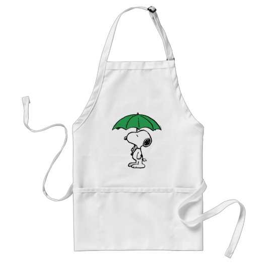 pinda's | Snoopy Green Umbrella Standaard Schort (Voorkant)