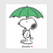 pinda's | Snoopy Green Umbrella Sticker (Vel)