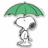 pinda's | Snoopy Green Umbrella Sticker (Voorkant)