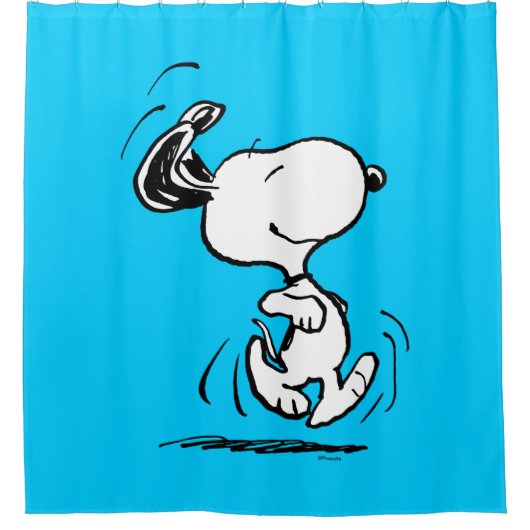 pinda's | Snoopy Happy Dance Douchegordijn (Voorkant)