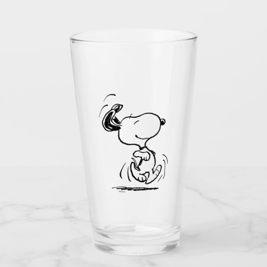 pinda's | Snoopy Happy Dance Glas (Voorkant)