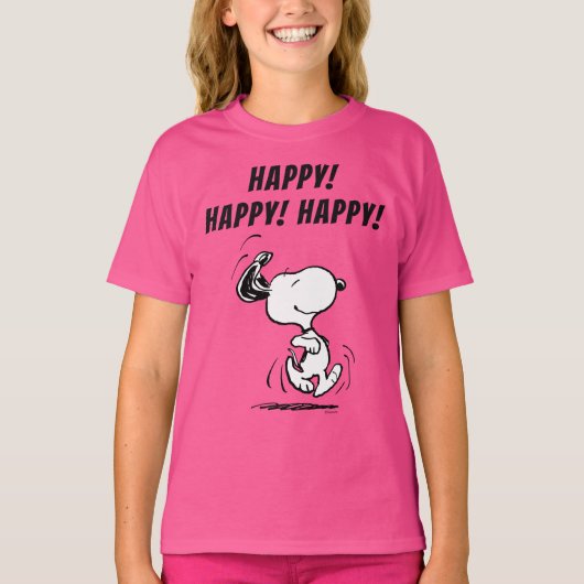 pinda's | Snoopy Happy Dance T-shirt (Voorkant)