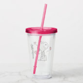 pinda's | Snoopy Hearts Acryl Drinkbeker (Achterkant)