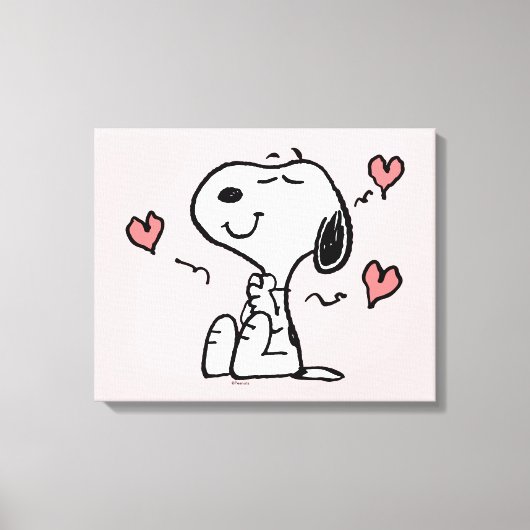 pinda's | Snoopy Hearts Canvas Afdruk (Voorkant)