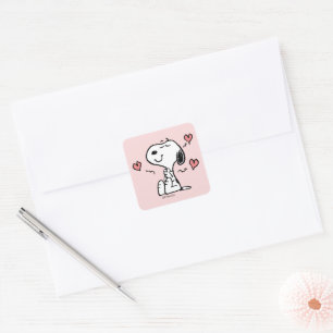 pinda's Snoopy Hearts Vierkante Sticker