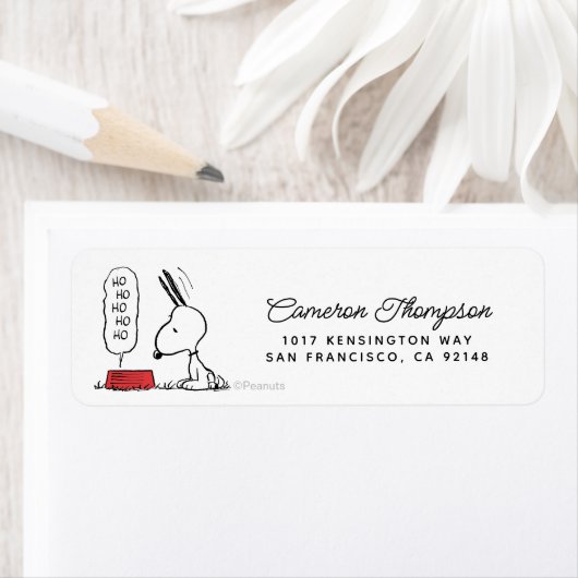 pinda's | Snoopy Ho Ho Eetgerecht Etiket (Insitu)