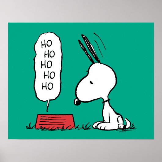 pinda's | Snoopy Ho Ho Eetgerecht Poster (Voorkant)
