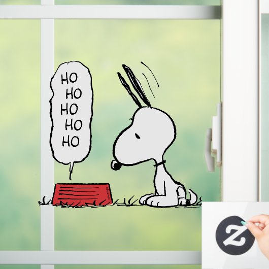 pinda's | Snoopy Ho Ho Eetgerecht Raamsticker (Huis)