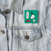 pinda's | Snoopy Ho Ho Eetgerecht Vierkante Button 5,1 Cm (In situ)