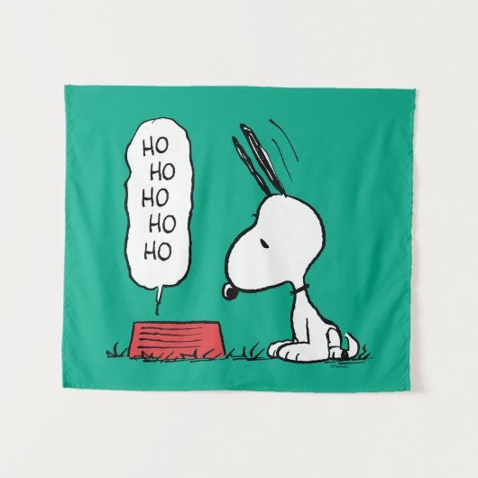 pinda's | Snoopy Ho Ho Eetgerecht Wandkleed (Voorkant (horizontaal))