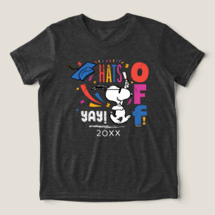 Pinda's Snoopy Hoed af voor jou Afstuderen Gefelic Tri-Blend Shirt
