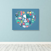 pinda's | Snoopy Holiday Geluk Hart Canvas Afdruk (Insitu (Houten vloer))