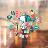 pinda's | Snoopy Holiday Geluk Hart Raamsticker (Vel 2)