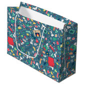 pinda's | Snoopy Holiday Pattern Groot Cadeauzakje (Voorkant Gekanteld)