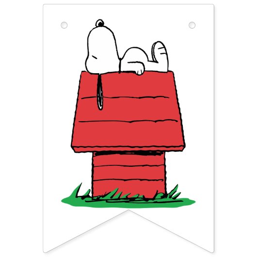 Pinda's Snoopy Hondenhok Verjaardag Vlaggetjes (Eerste vlag)