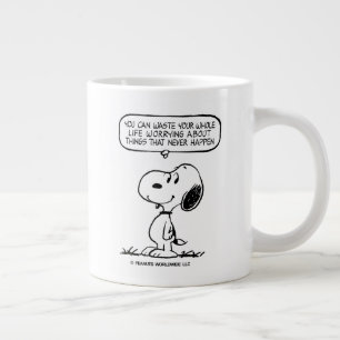 pinda's Snoopy, je kunt niet je hele leven wacht Extra Grote Beker