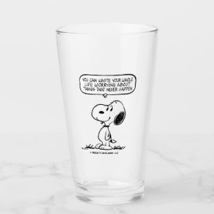 pinda's Snoopy, je kunt niet je hele leven wacht Glas
