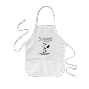 pinda's Snoopy, je kunt niet je hele leven wacht Kinder Schort