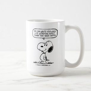 pinda's Snoopy, je kunt niet je hele leven wacht Koffiemok