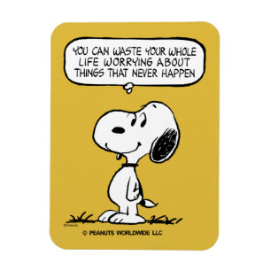 pinda's Snoopy, je kunt niet je hele leven wacht Magneet