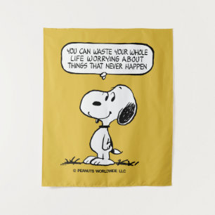 pinda's Snoopy, je kunt niet je hele leven wacht Wandkleed