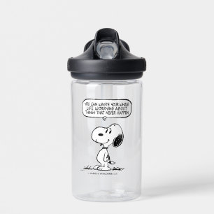 pinda's Snoopy, je kunt niet je hele leven wacht Waterfles