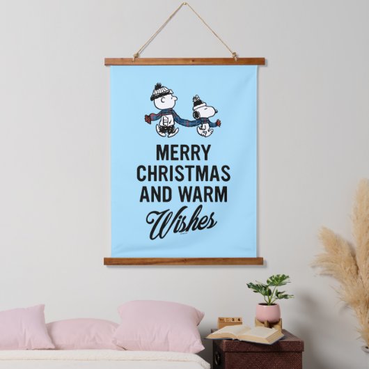 pinda's | Snoopy kerst en Charlie Brown Hangend Wandkleed (Slaapkamer)