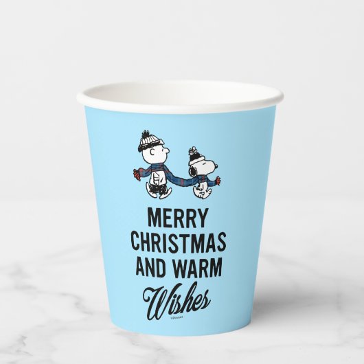 pinda's | Snoopy kerst en Charlie Brown Papieren Bekers (Voorkant)