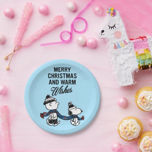 pinda's | Snoopy kerst en Charlie Brown Papieren Bordje (Feest)
