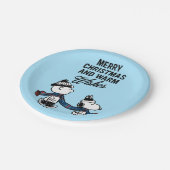 pinda's | Snoopy kerst en Charlie Brown Papieren Bordje (Gekanteld)