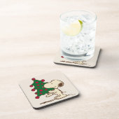 pinda's | Snoopy kerstboom Bier Onderzetter (Rechterzijde)