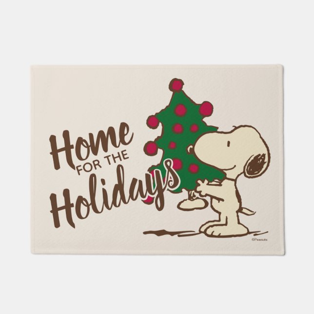 pinda's | Snoopy kerstboom Deurmat (Voorkant)