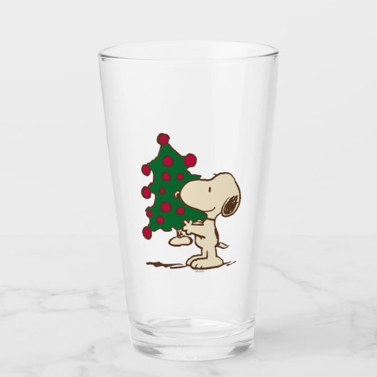 pinda's | Snoopy kerstboom Glas (Voorkant)
