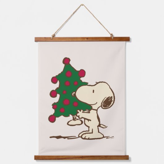 pinda's | Snoopy kerstboom Hangend Wandkleed (Voorkant)