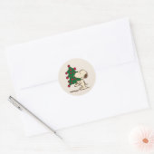 pinda's | Snoopy kerstboom Ronde Sticker (Envelop)