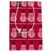pinda's | Snoopy-kerstSweater Snowman Medium Cadeauzakje (Voorkant)