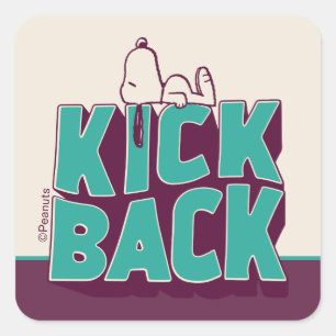 pinda's   Snoopy Kickback Vierkante Sticker